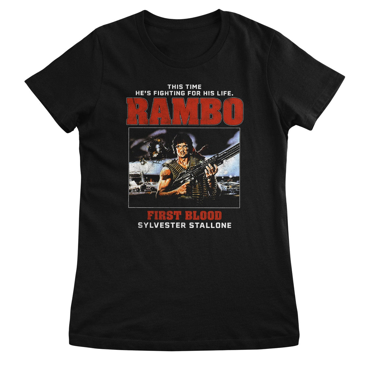 First Blood - Fighting For His Life Girly Tee