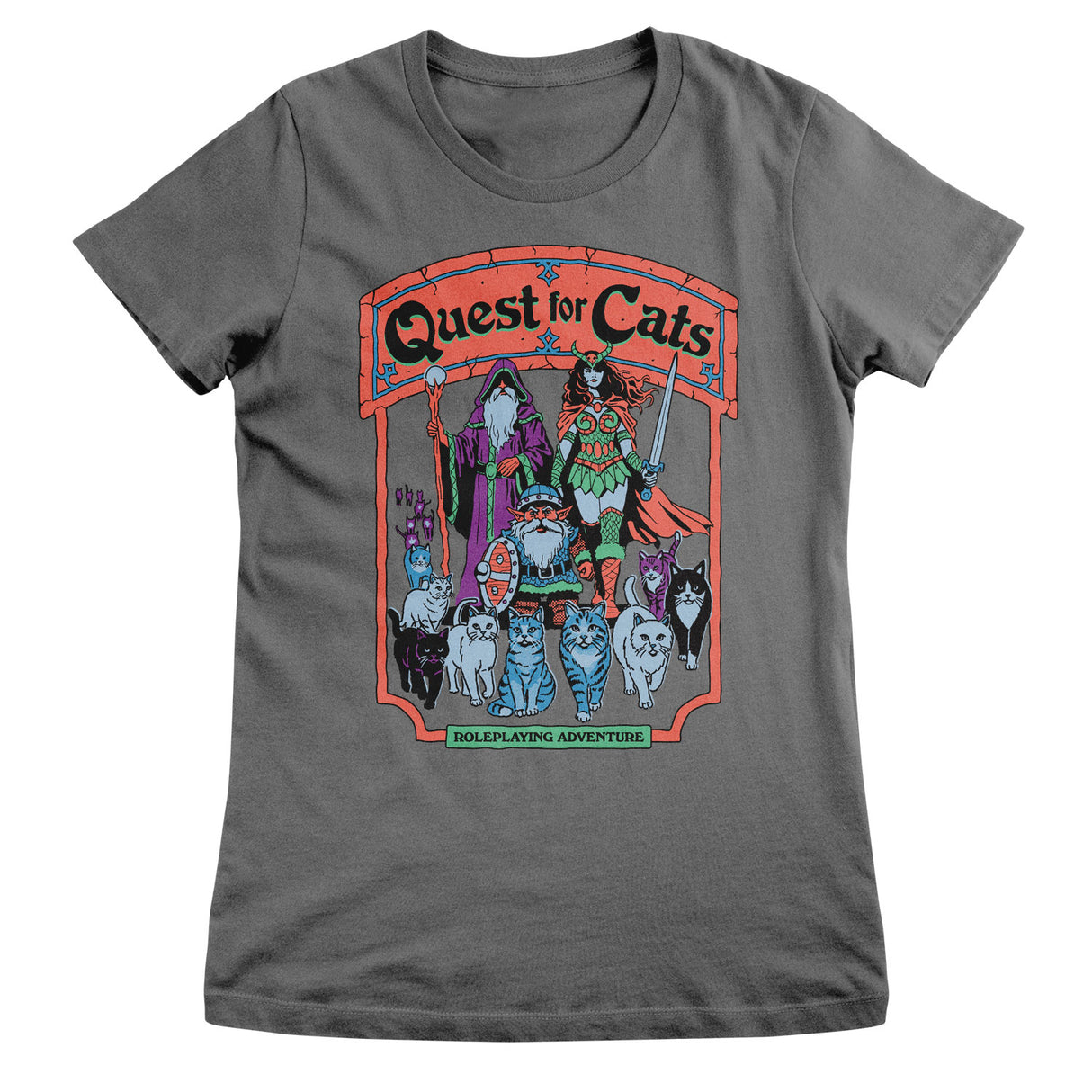Steven Rhodes - Quest For Cats Girly Tee