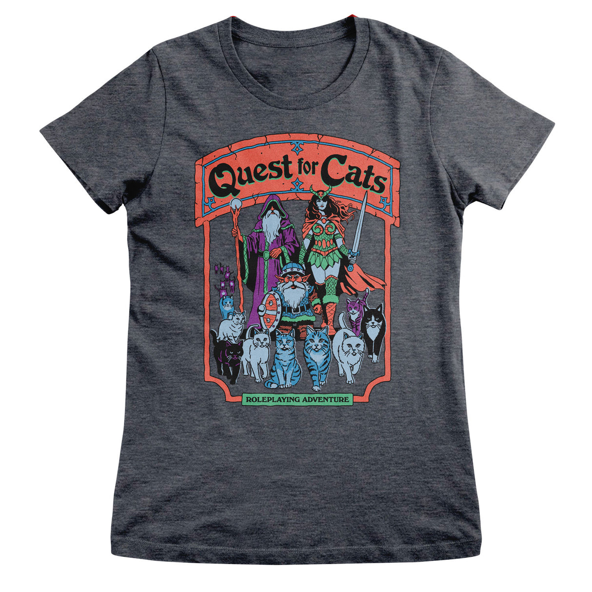Steven Rhodes - Quest For Cats Girly Tee
