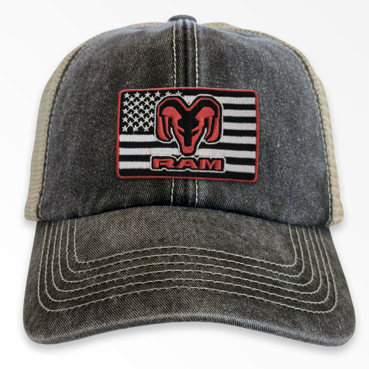 RAM Trucks Flag Patch Vintage Trucker Cap
