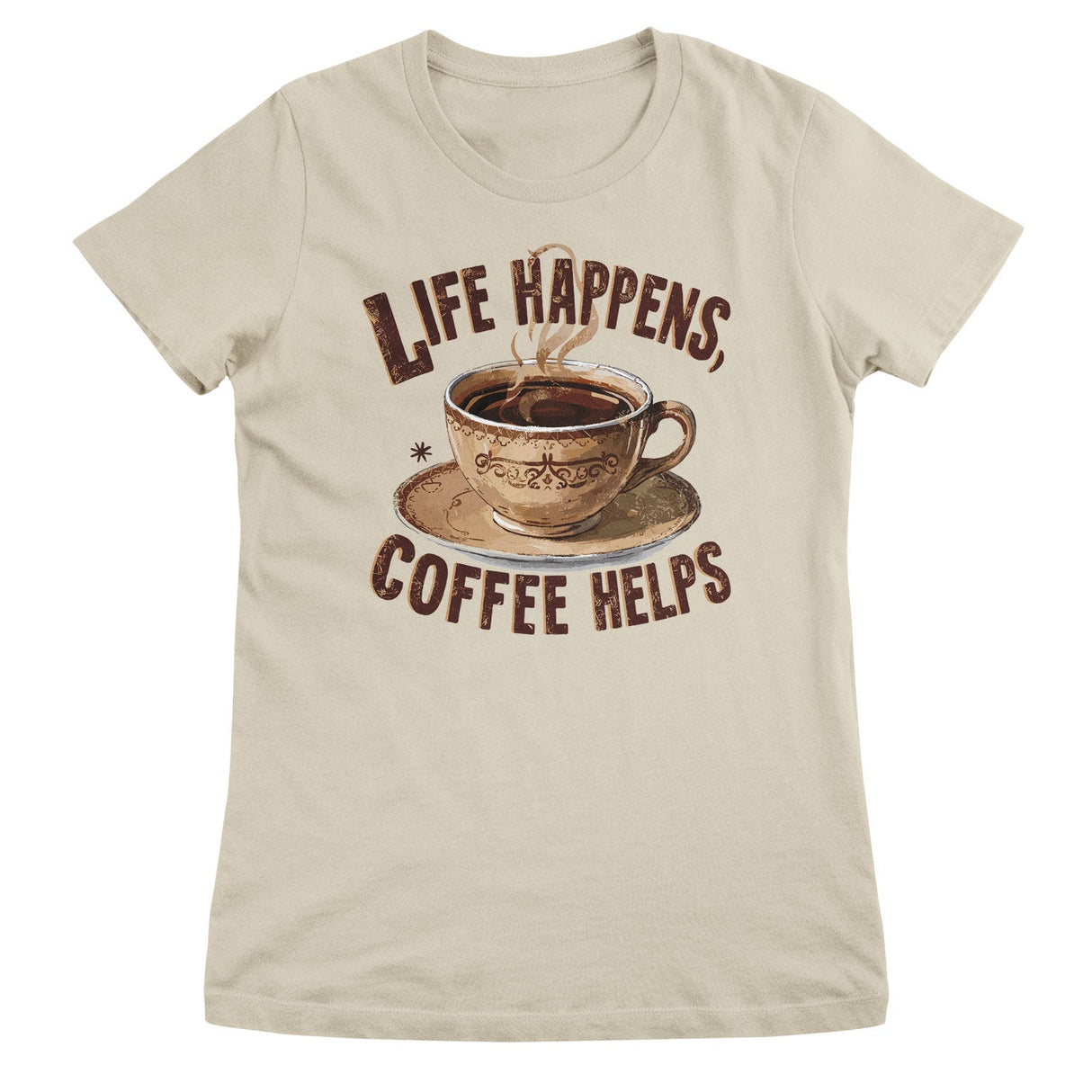 Life Happens - Coffee Helps Girly Top
