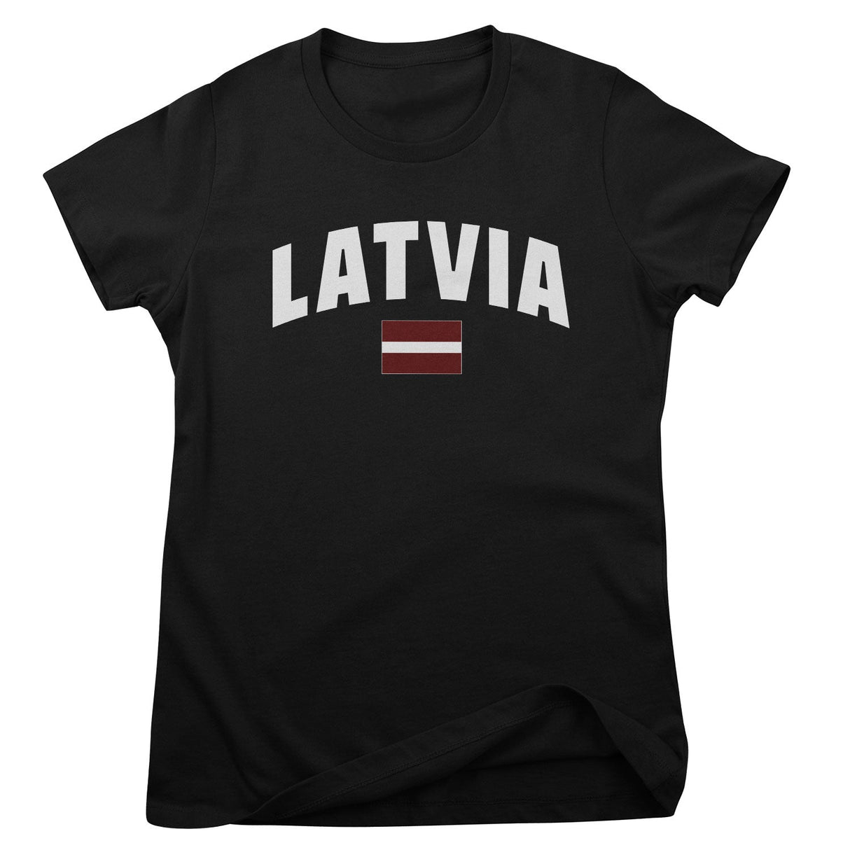Latvia Flag Girly Tee