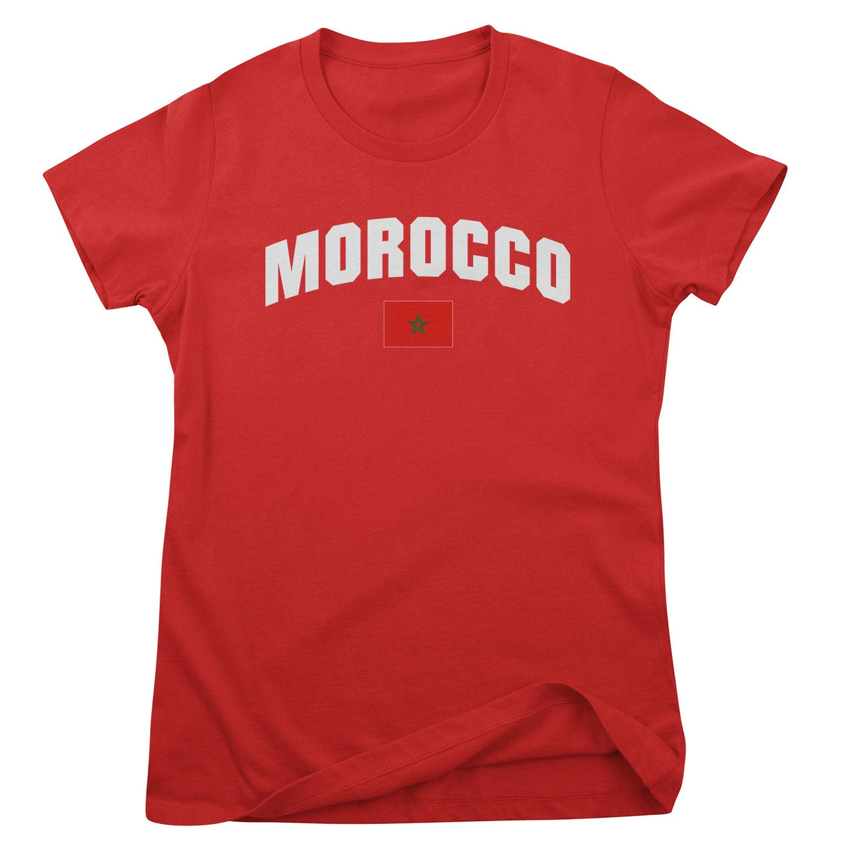 Morocco Flag Girly Tee