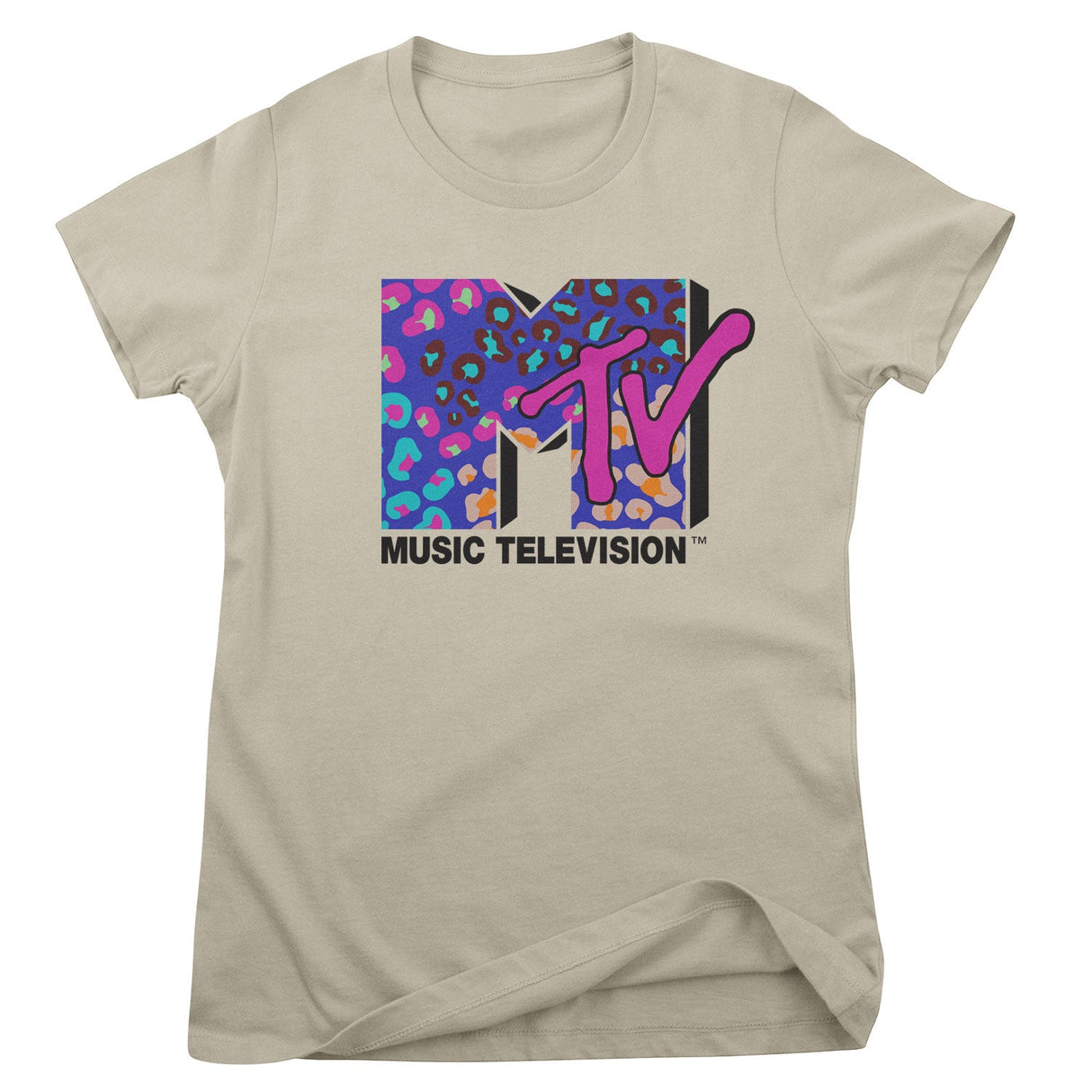 MTV - Colorful Leopard Pattern Logo Girly Tee