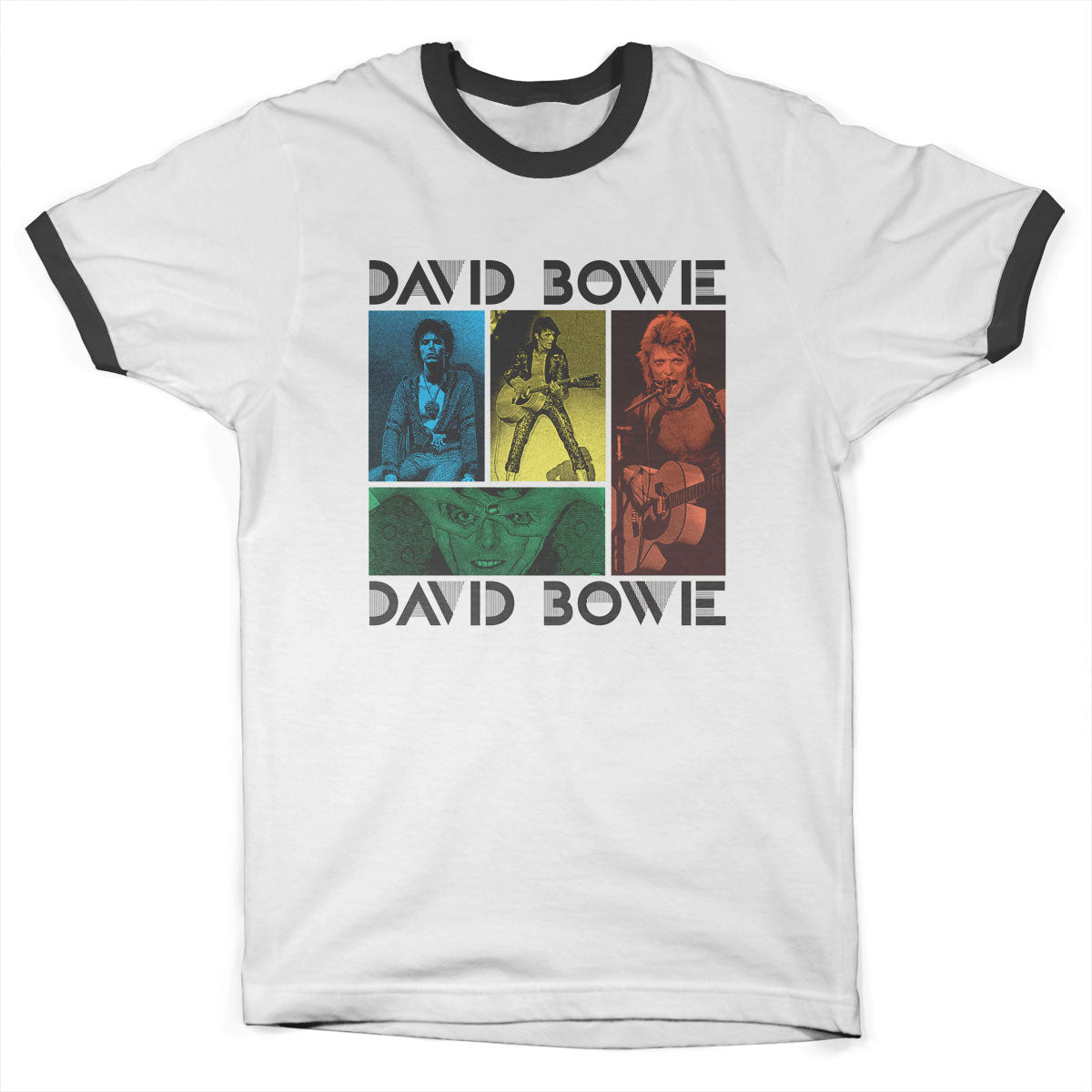 Retro Bowie Halftones Ringer Tee