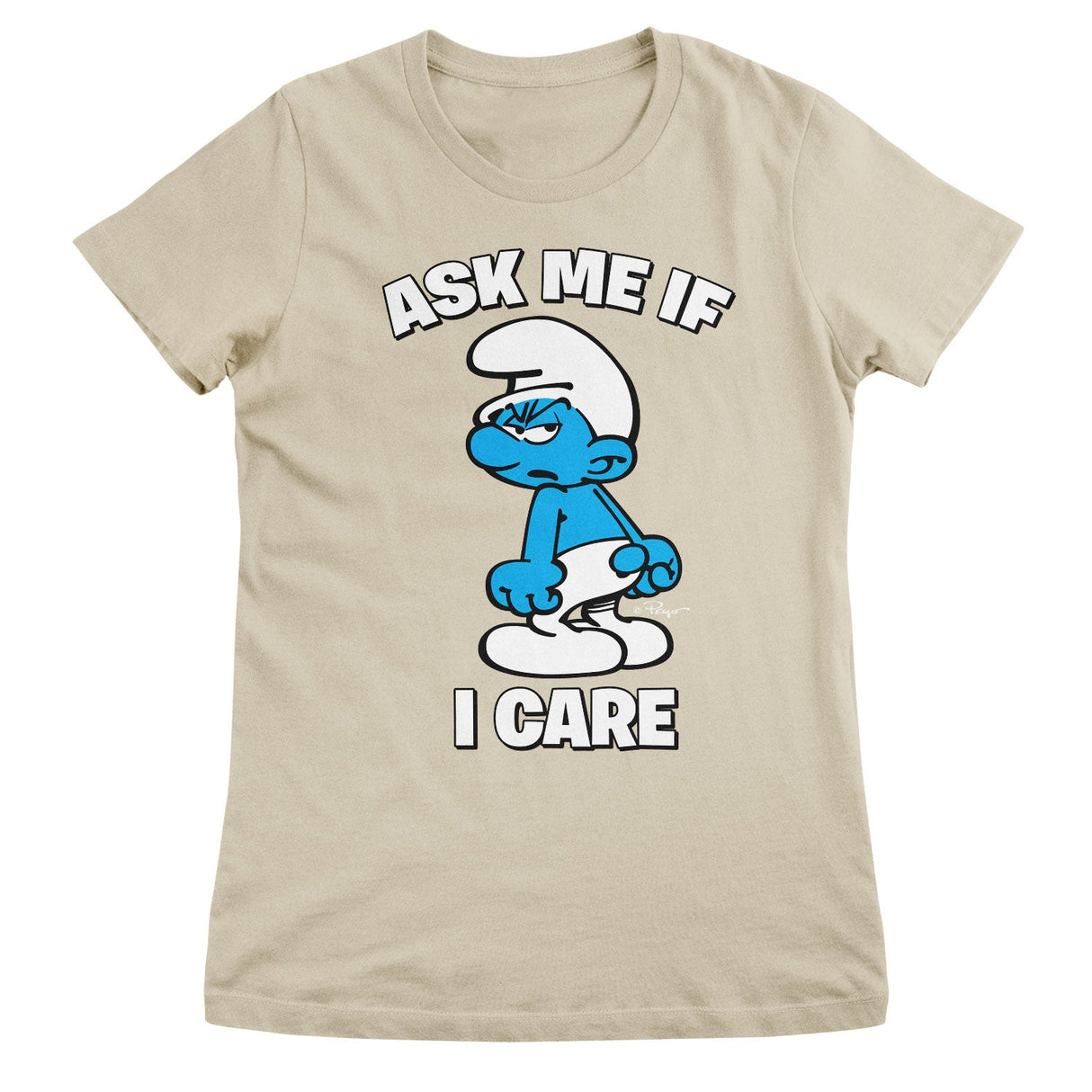 The Smurfs - Ask Me If I Care Girly Tee