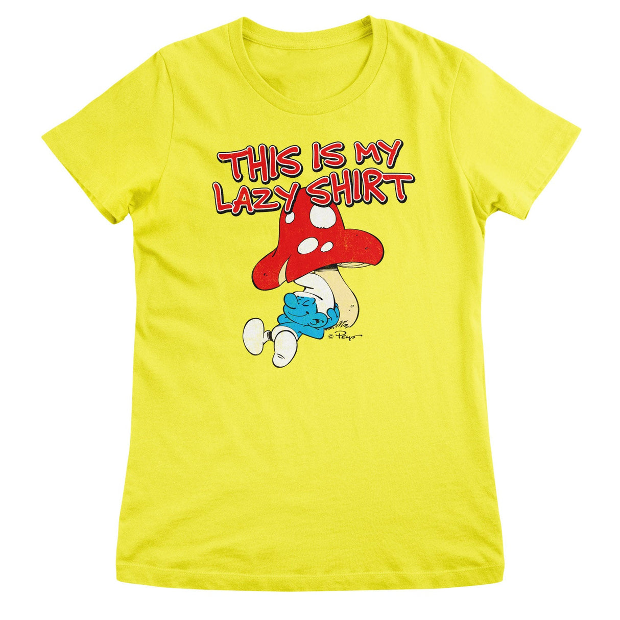The Smurfs - This Is My Lazy Shirt Girly Tee