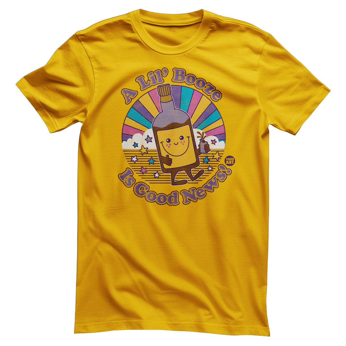 A Lil' Booze Is Good News - ToddArt T-Shirt