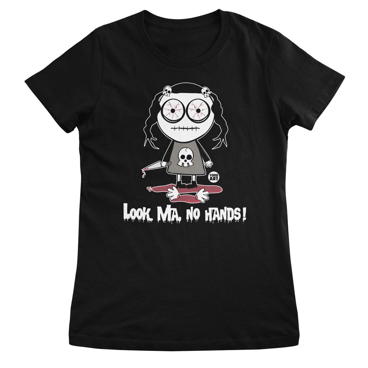 Look Ma - No Hands! - ToddArt Girly Tee