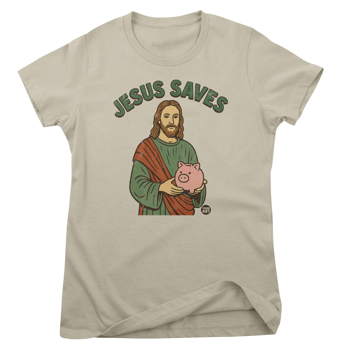 Jesus Saves - ToddArt Girly Tee