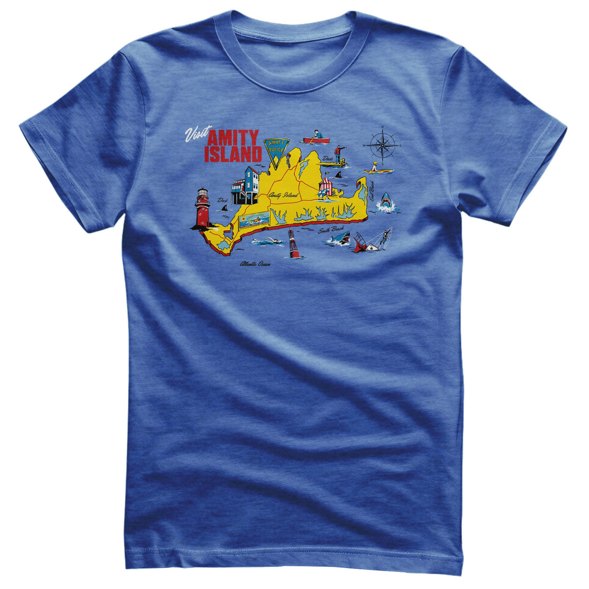 Amity Island Map T-Shirt