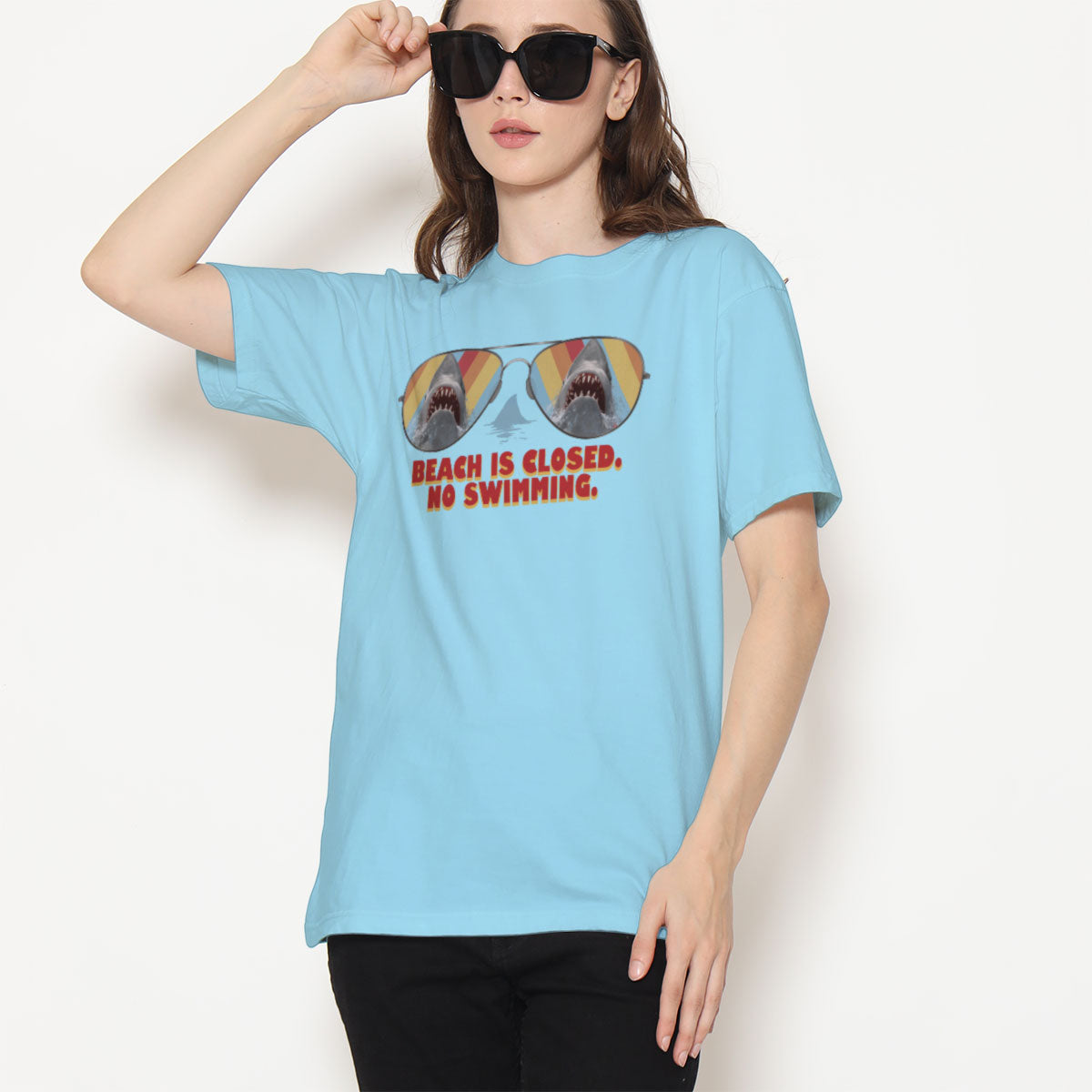Jaws Shades - Now Swimming Girly Tee