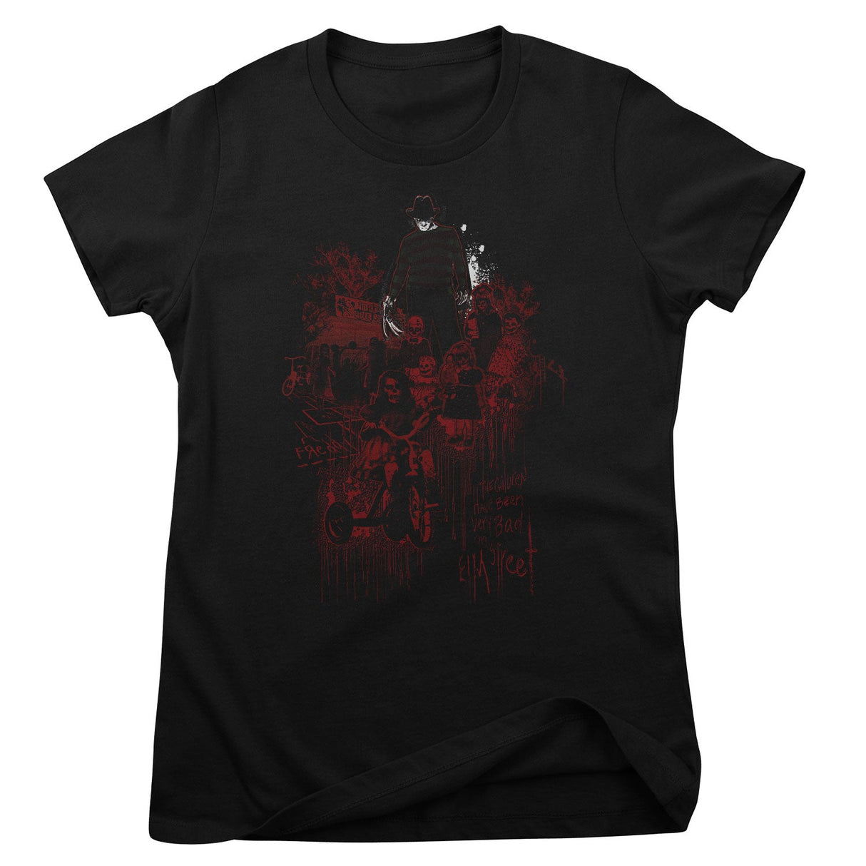Bad Children On Elm Street Girly Tee