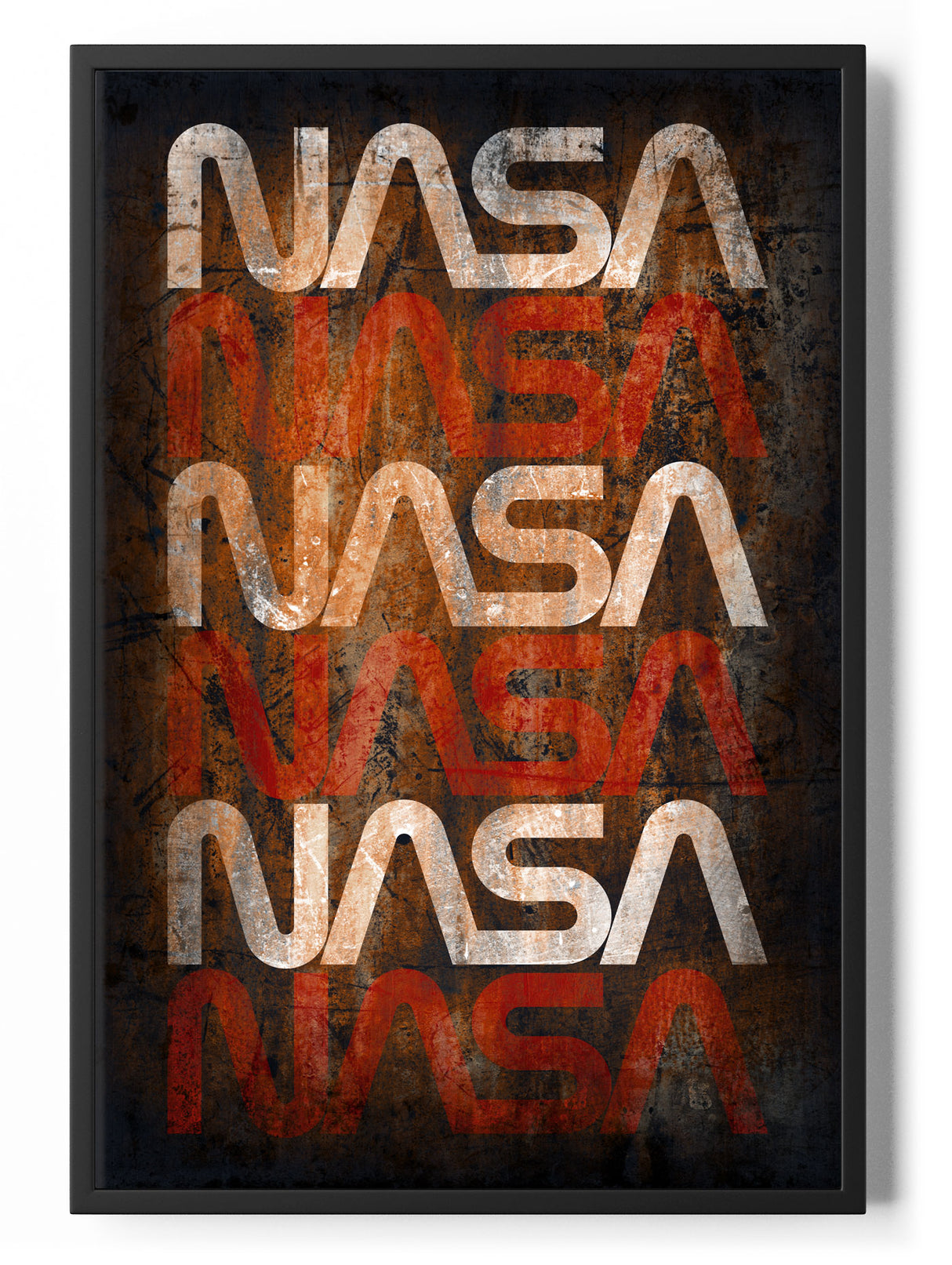 NASA Worm Logo Distressed