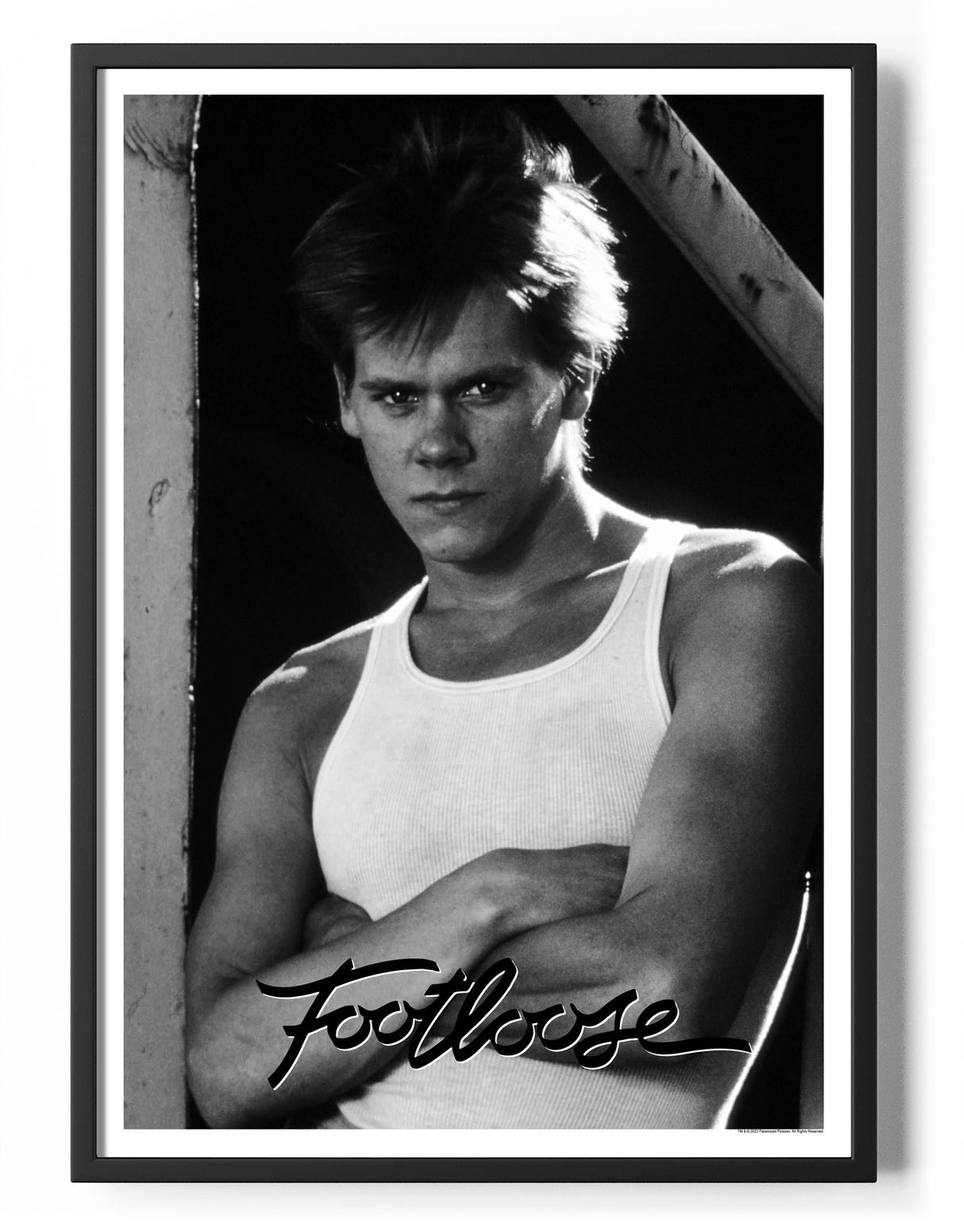 Footloose - Kevin Bacon BW Portrait Poster