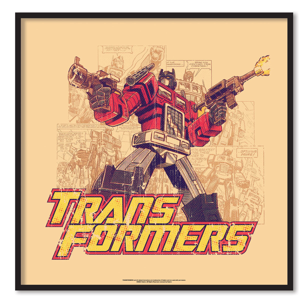 Transformers - Retro Comics Poster