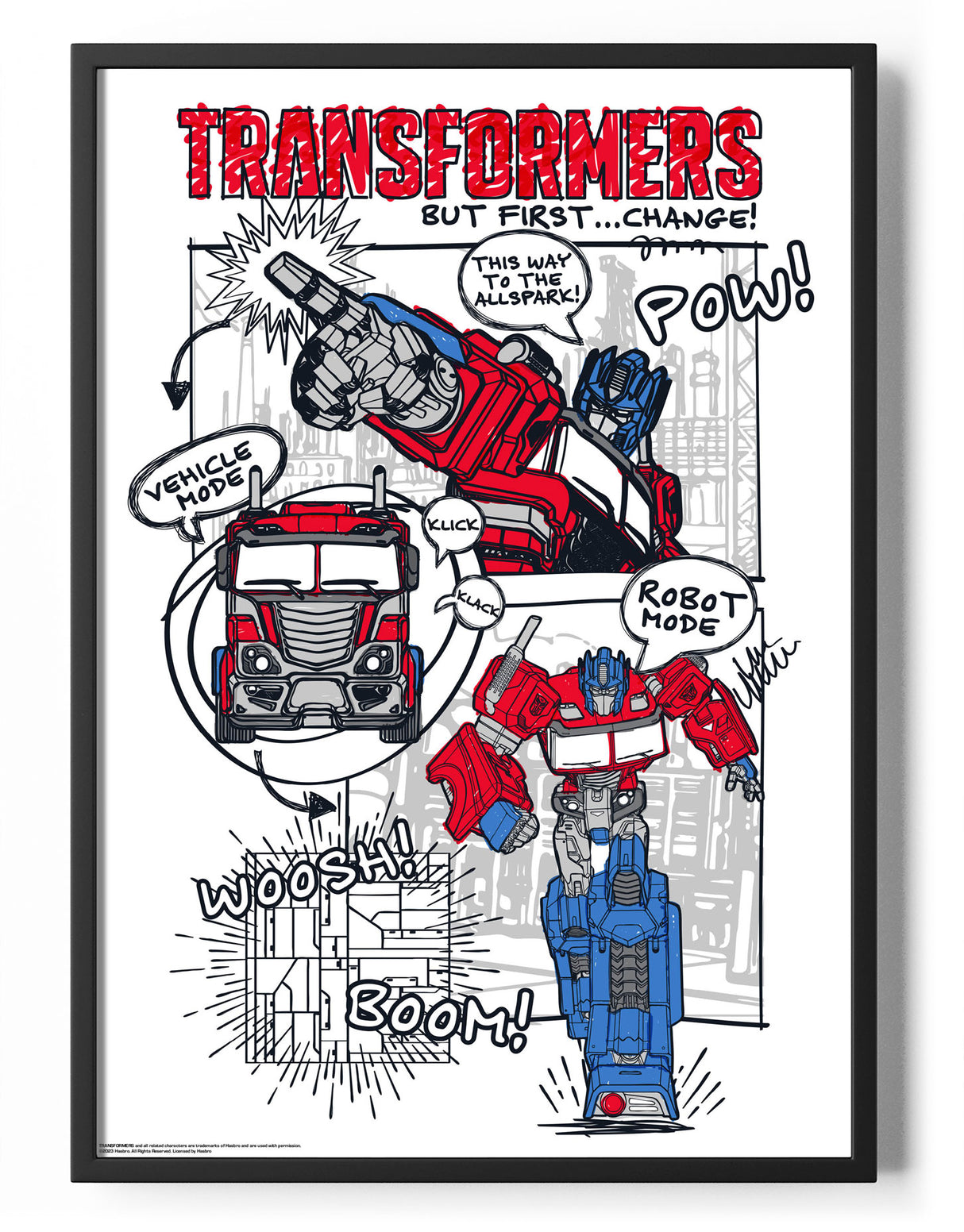 Optimus Prime Sketch Poster