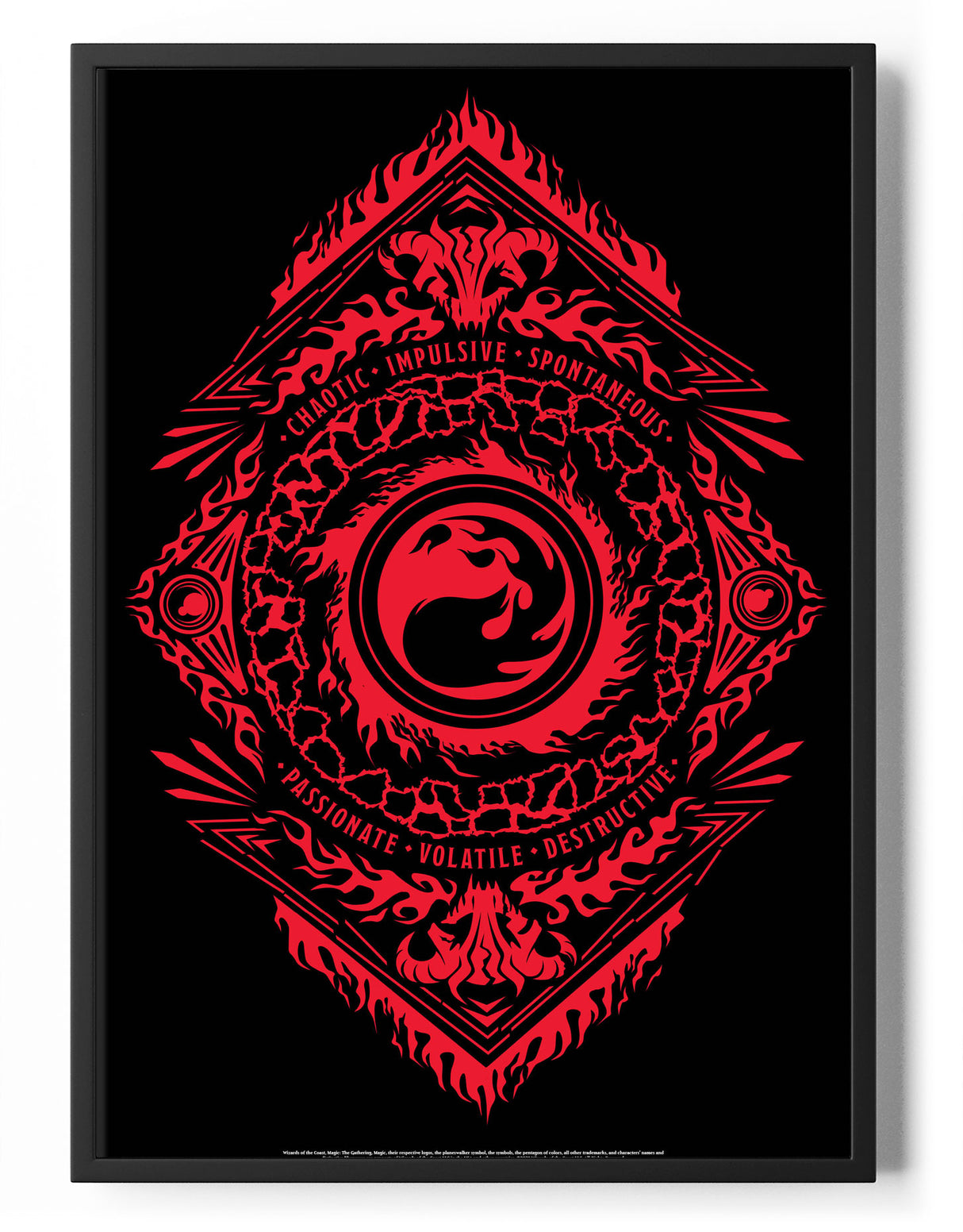 Magic the Gathering - Red Symbol Poster