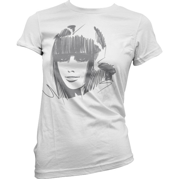 Scroll Girl Lady Tee