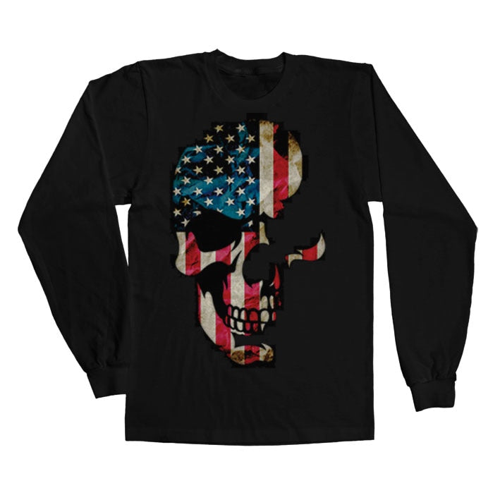 Skull Americana Long Sleeve T-Shirt