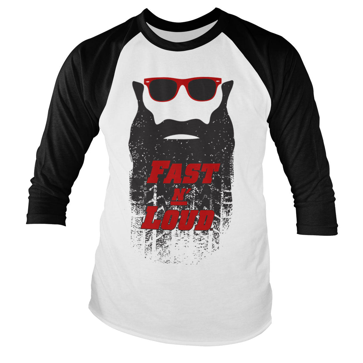 Fast N' Loud Kaufman Beard Baseball Long Sleeve Tee