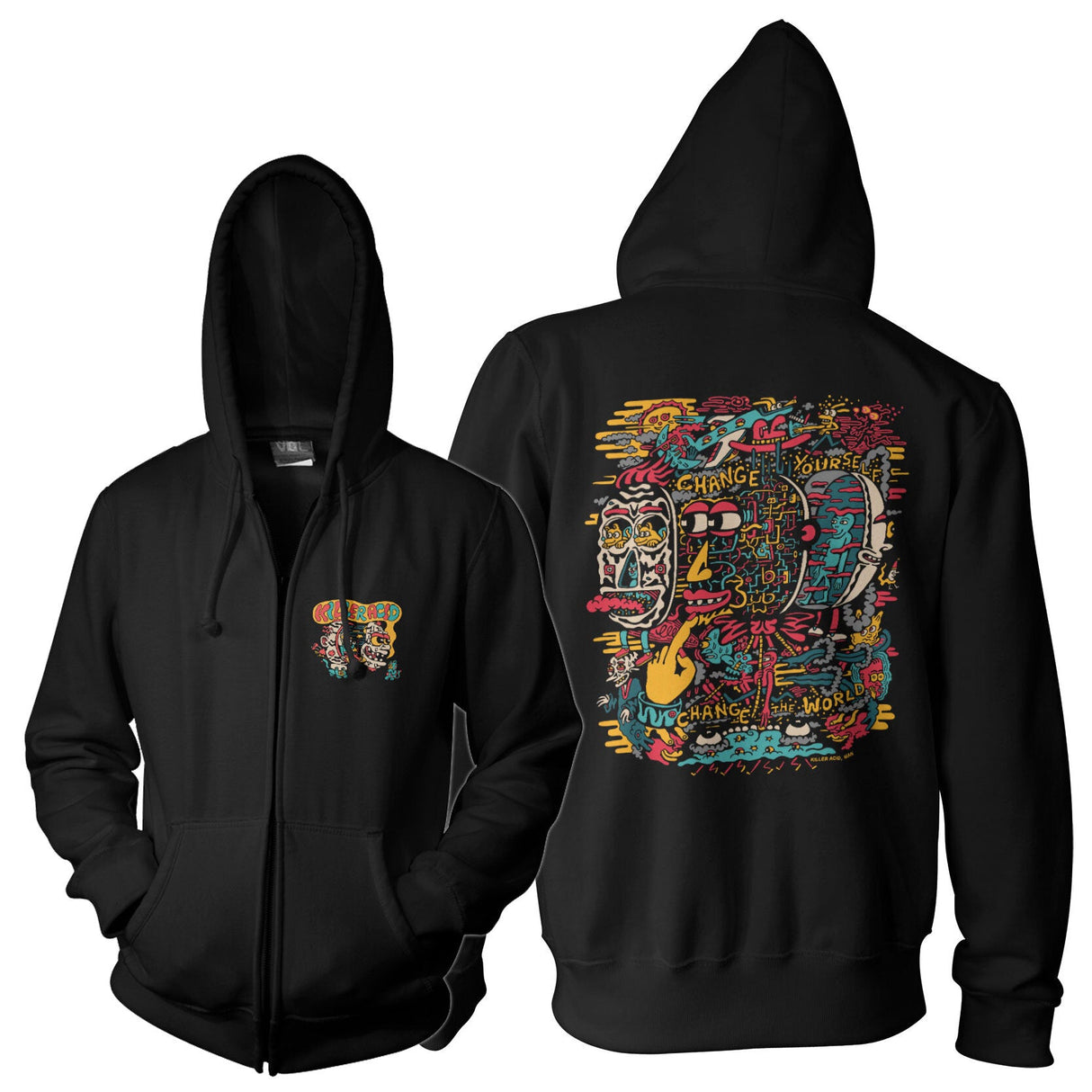 Killer Acid - Change Yourself Zipped Hoodie