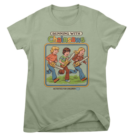 Running With Chainsaws Girly Tee