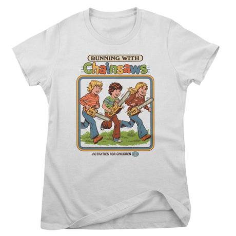 Running With Chainsaws Girly Tee