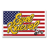 Evel Knievel American Flag Sticker