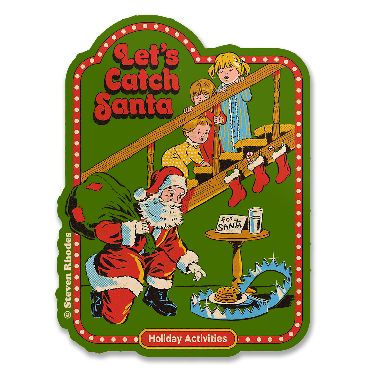 Steven Rhodes - Let's Catch Santa Sticker