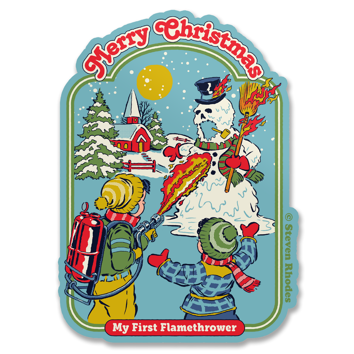 Steven Rhodes - Merry Christmas Sticker