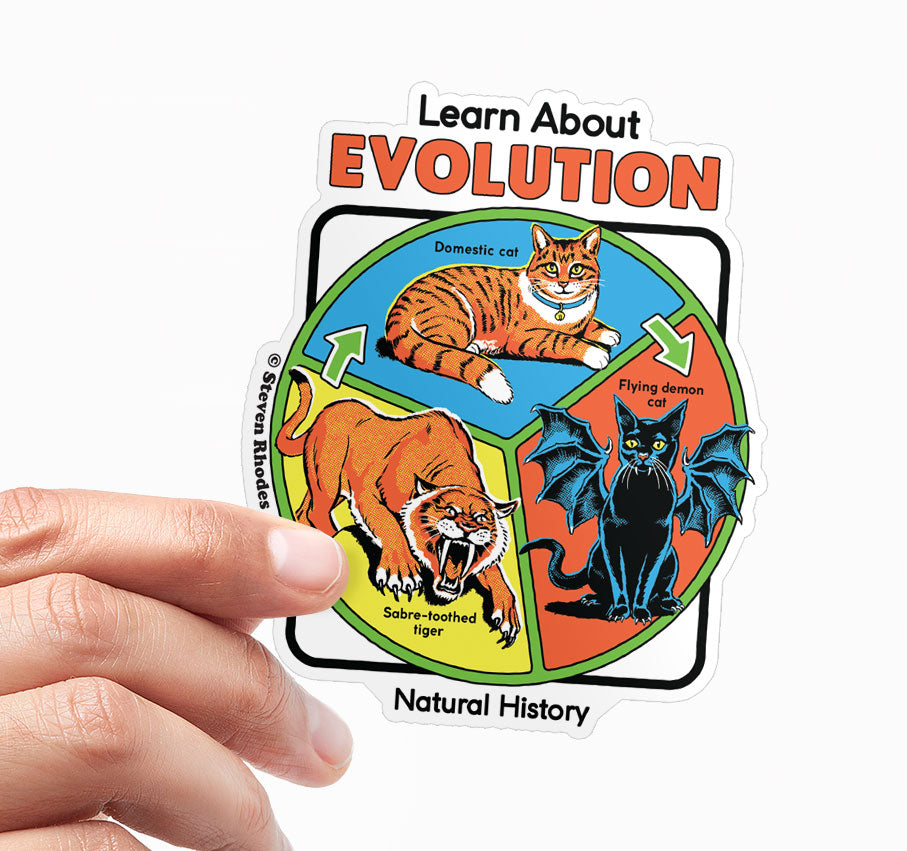 Steven Rhodes - Learn About Evolution Sticker