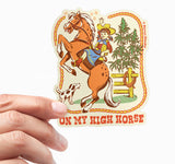 Steven Rhodes . On My High Horse Sticker