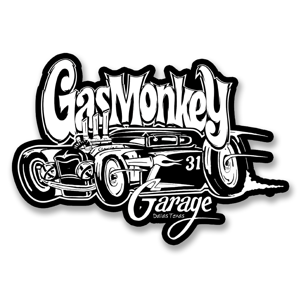 Gas Monkey Garage - White Car Sticker