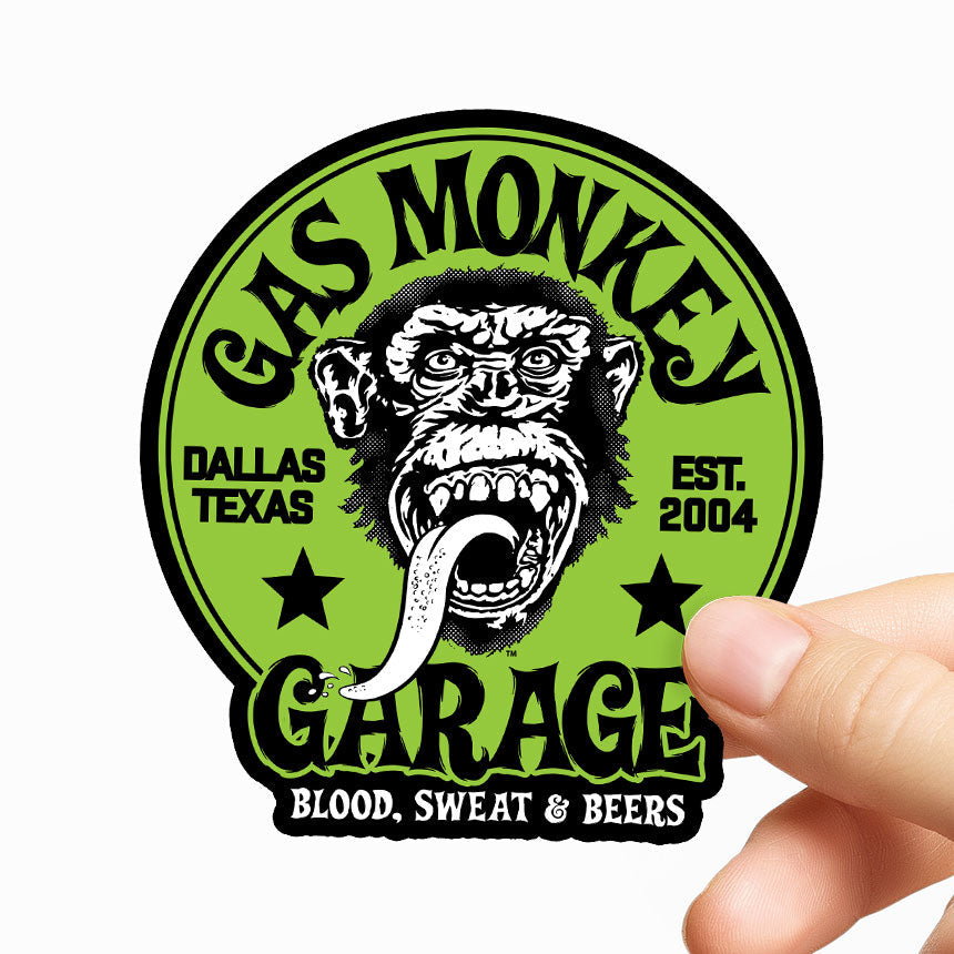 Gas Monkey Garage - Green Logo Sticker