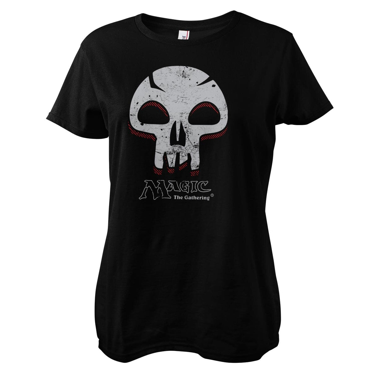 Black Mana Skull Girly Tee