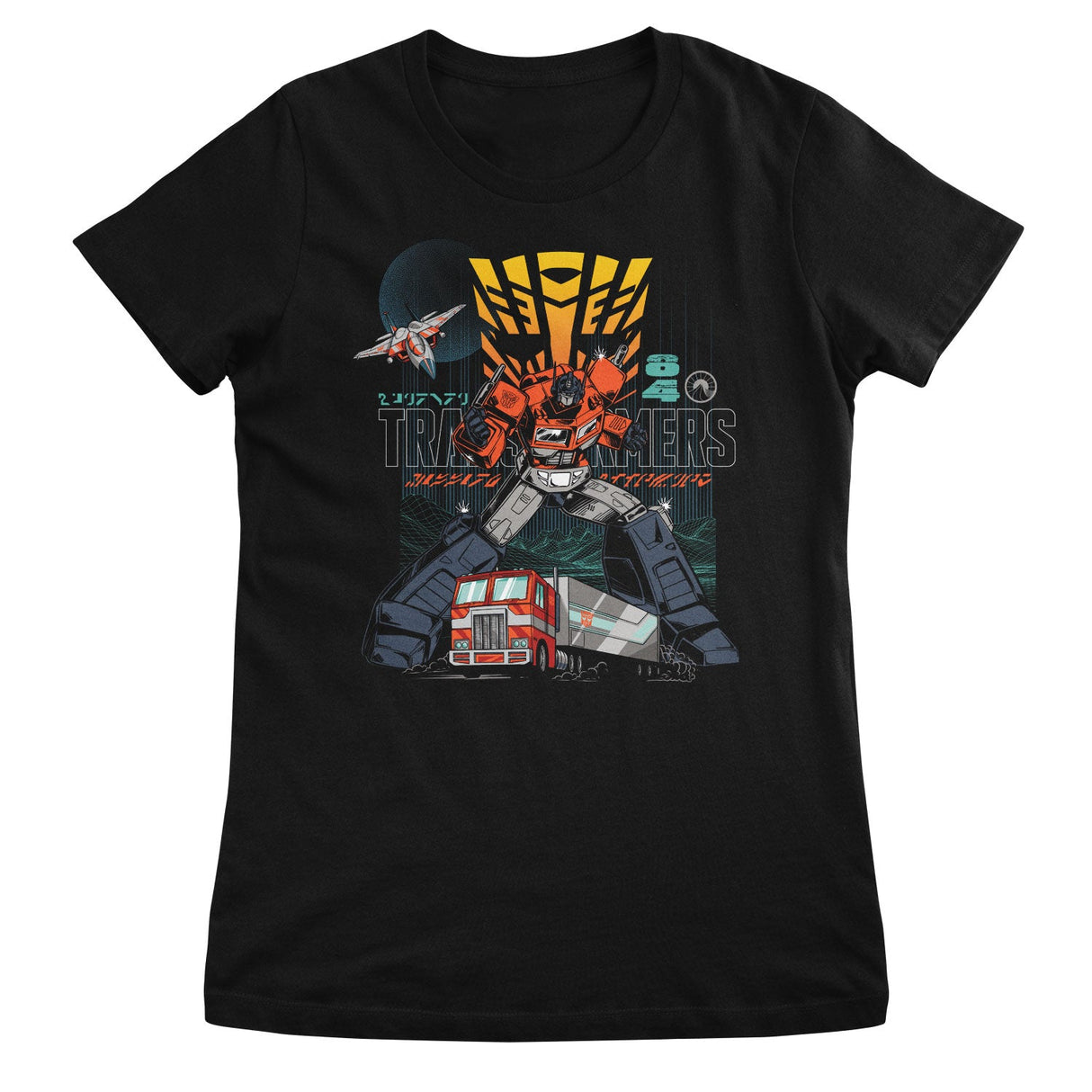 Transformer 84 Retro Grid Girly Tee