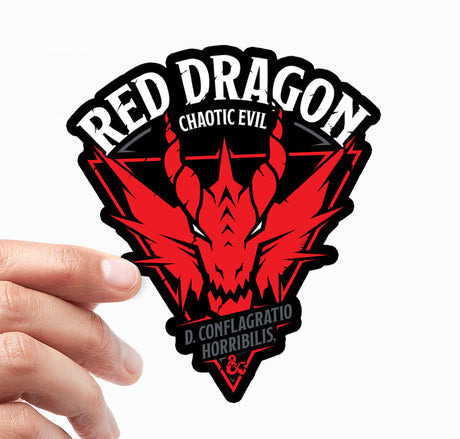 Red Dragon - Chaotic Evil Sticker