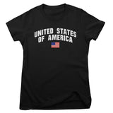 United States of America Flag Girly Tee