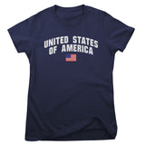 United States of America Flag Girly Tee