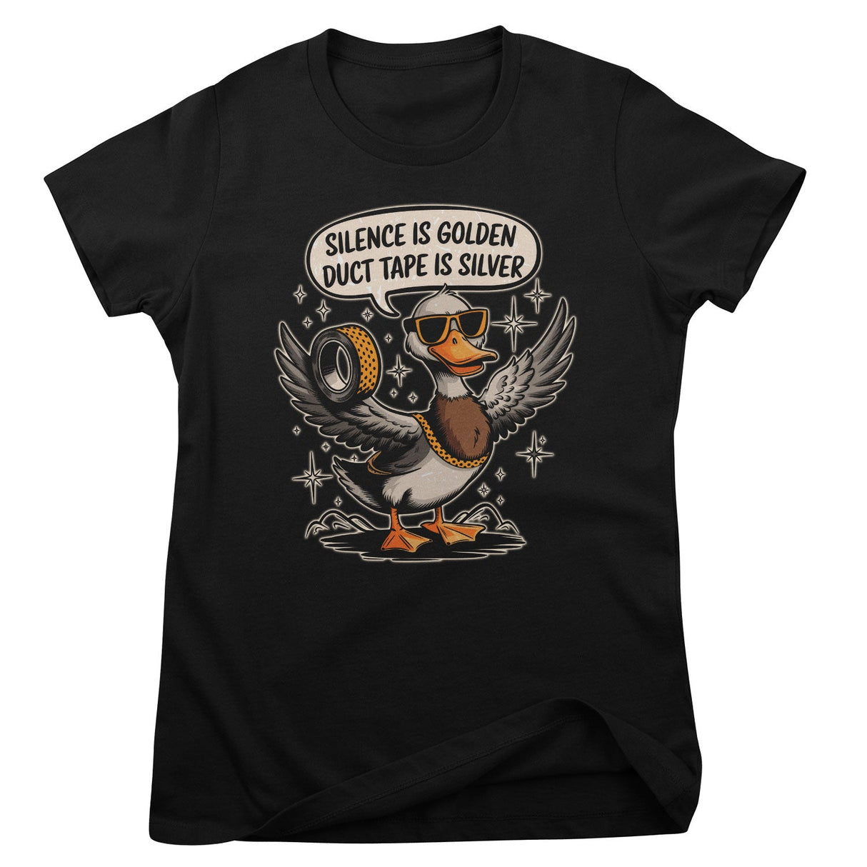 Silence Is Golden - Duct Tape Is Silver Girly Top