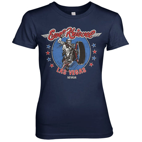 Evel Knievel In Las Vegas Girly Tee