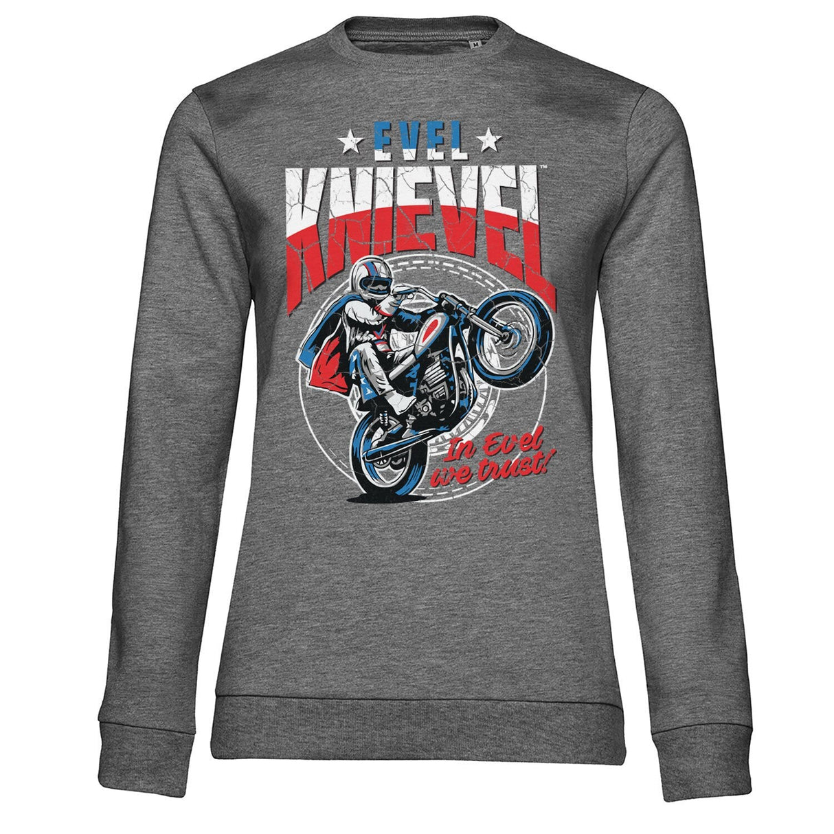 Evel Knievel Wheelie Girly Sweatshirt