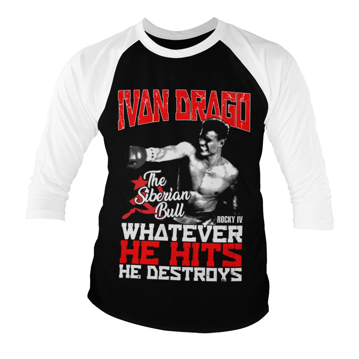 Ivan Drago - The Siberian Bull Baseball 3/4 Sleeve Tee