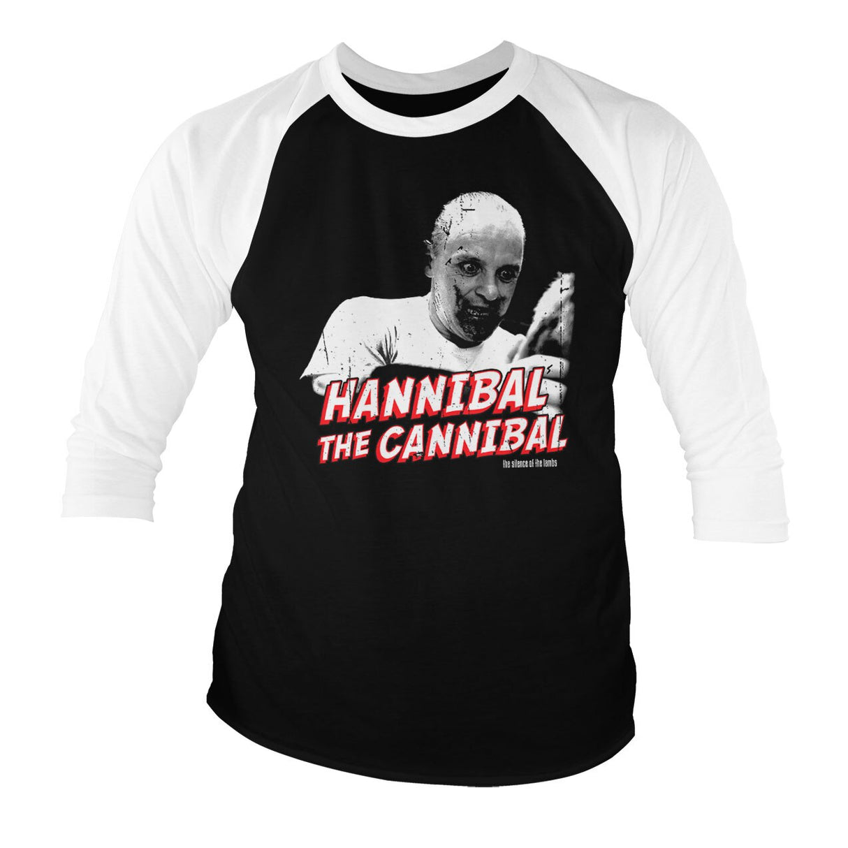 Hannibal The Cannibal Baseball 3/4 Sleeve Tee