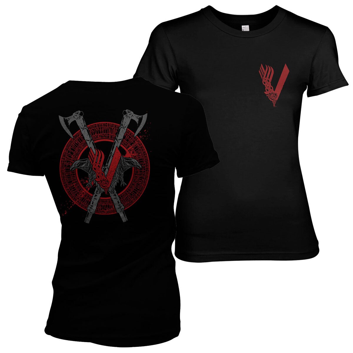 Vikings - Raven and Axe Girly Tee