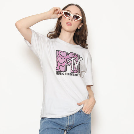 MTV Heart Patter Logo Girly Tee