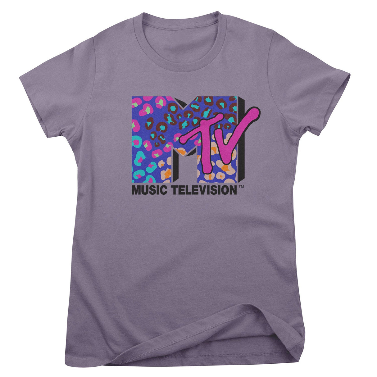 MTV - Colorful Leopard Pattern Logo Girly Tee