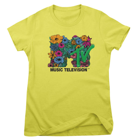 MTV Flower Bouquet Logo Girly Tee