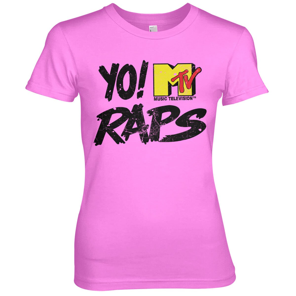 Yo! MTV Raps Distressed Logo Girly Tee